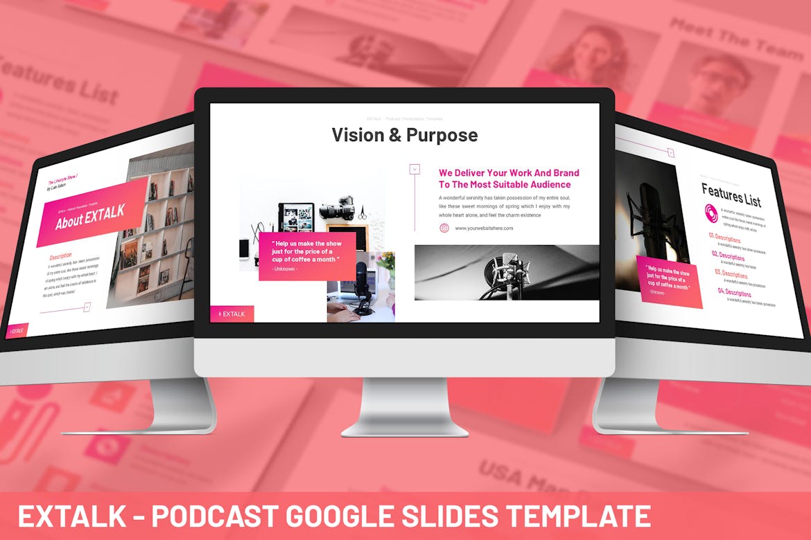 74 Extalk - Podcast Google Slides Template