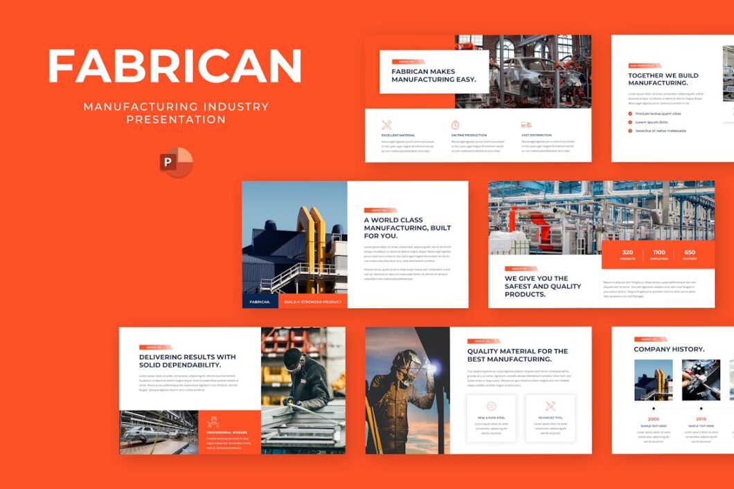 77 Fabrican - Manufacturing Industry PowerPoint