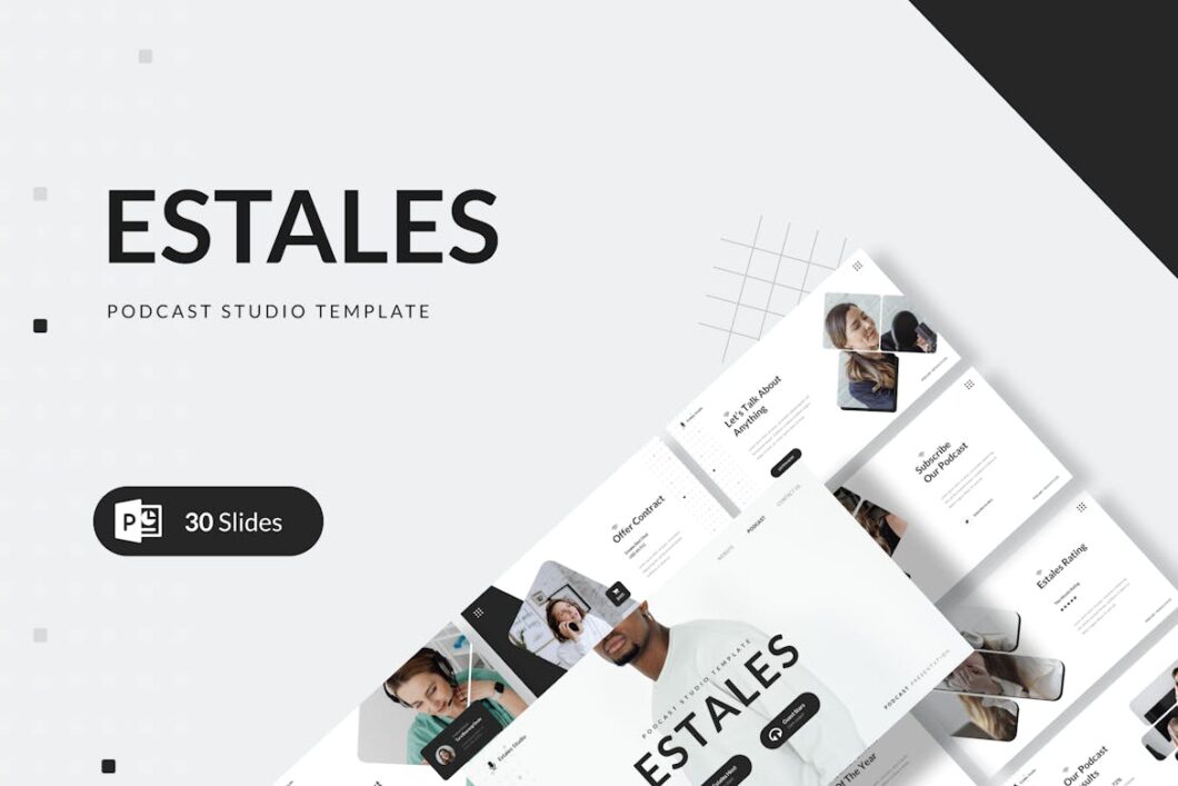 Estales – Podcast Studio Powerpoint Presentation
