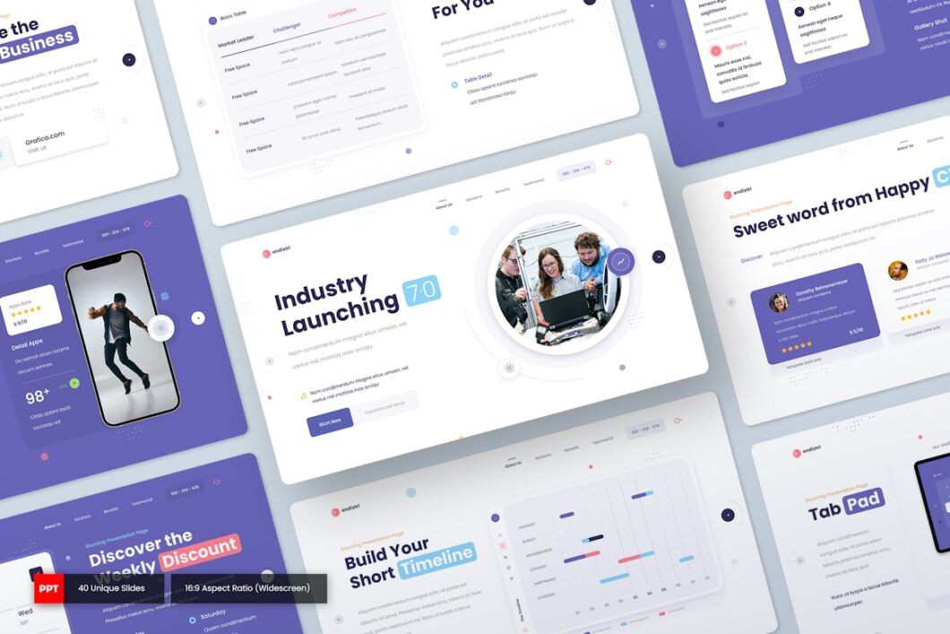 67 Endistry - Technology PowerPoint Template