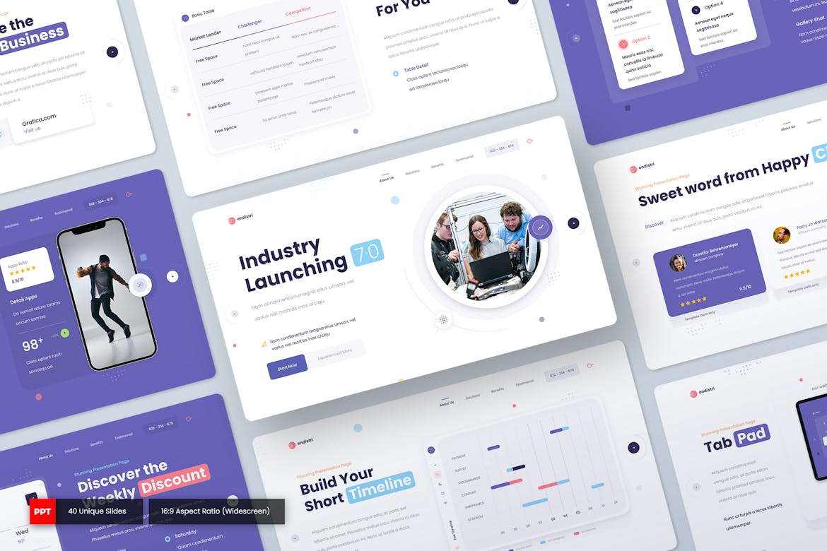 67 Endistry - Technology PowerPoint Template