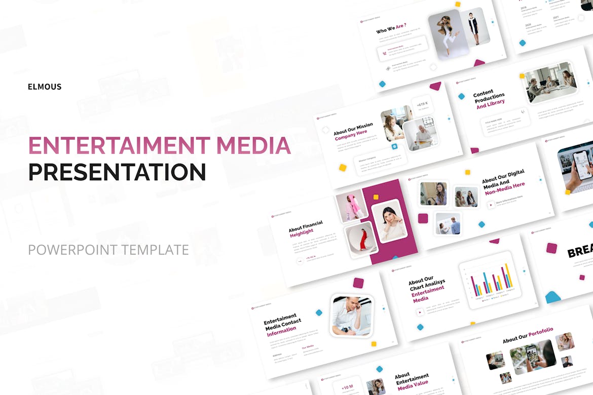 69 Entertaiment Media Powerpoint Template Presentatio