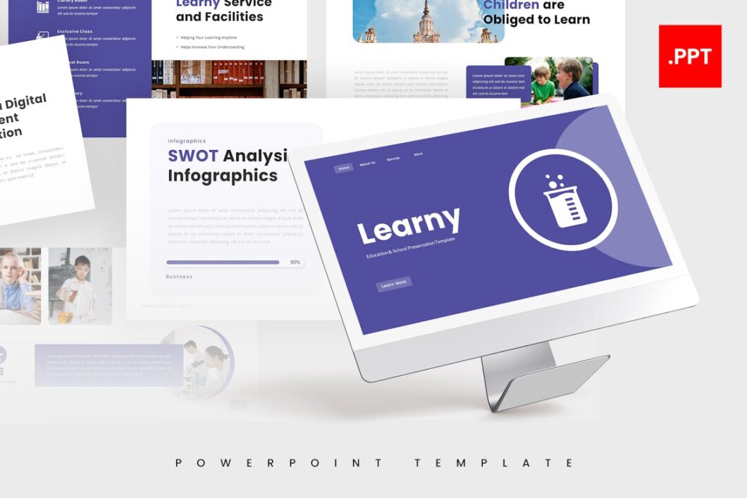 65 Learny – Education PowerPoint Template