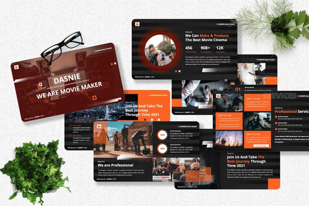 47 Dasnie - Movie Studio Powerpoint Template
