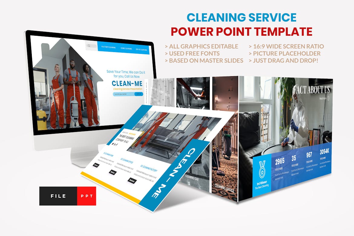 Cleaning Service Power Point Template