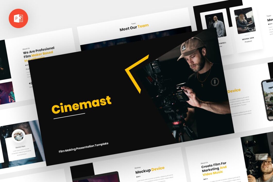 30 Cinemast - Film Making Powerpoint Template