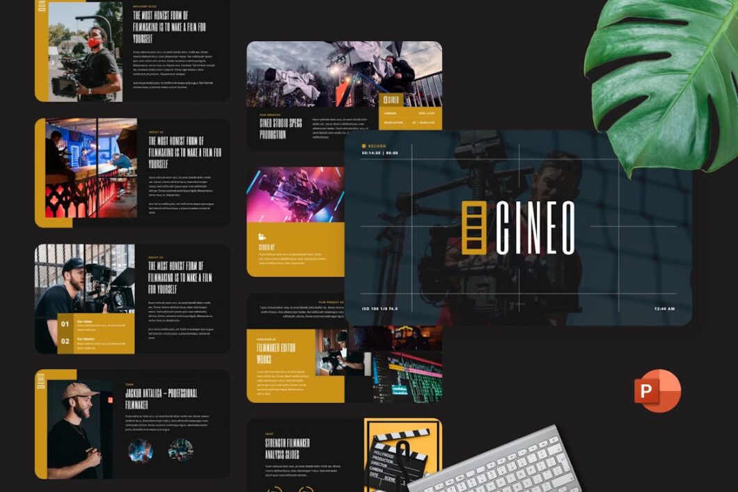 31 CINEO - Filmmaker & Movie Powerpoint Template