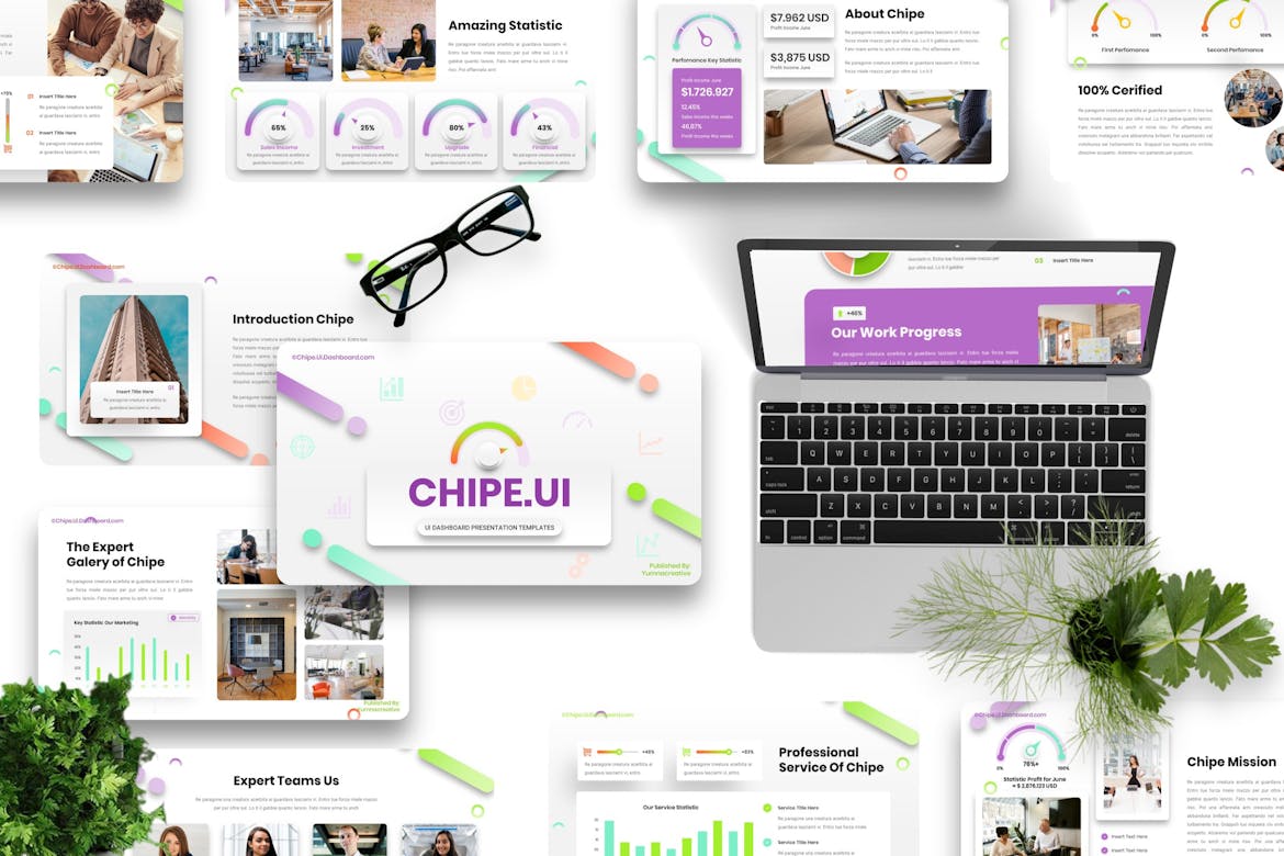 Chipe - UI Dashboard Powerpoint Template