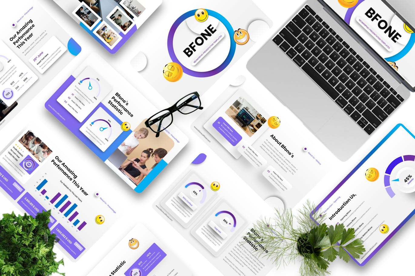 Bfone - Neumorphic Powerpoint Template