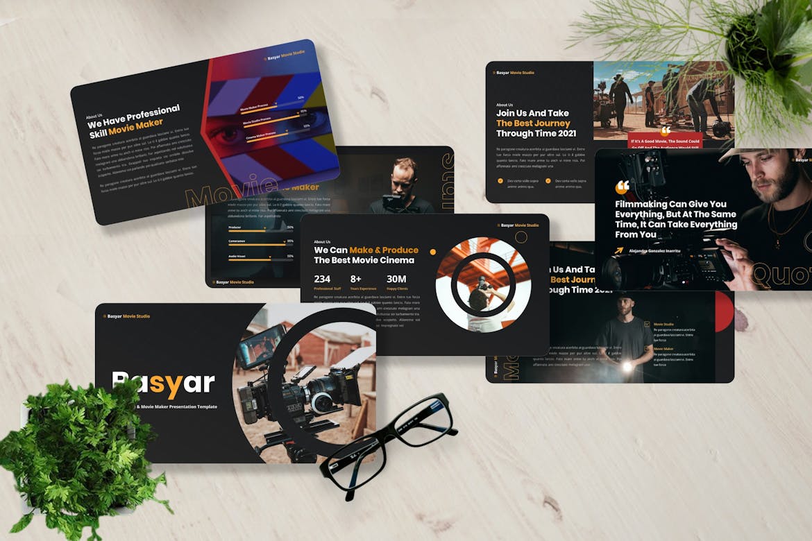 Basyar - Movie Studio Powerpoint Template