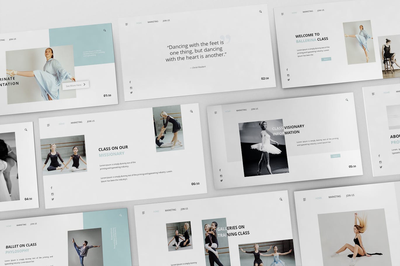 Ballerinate Powerpoint Presentation Template