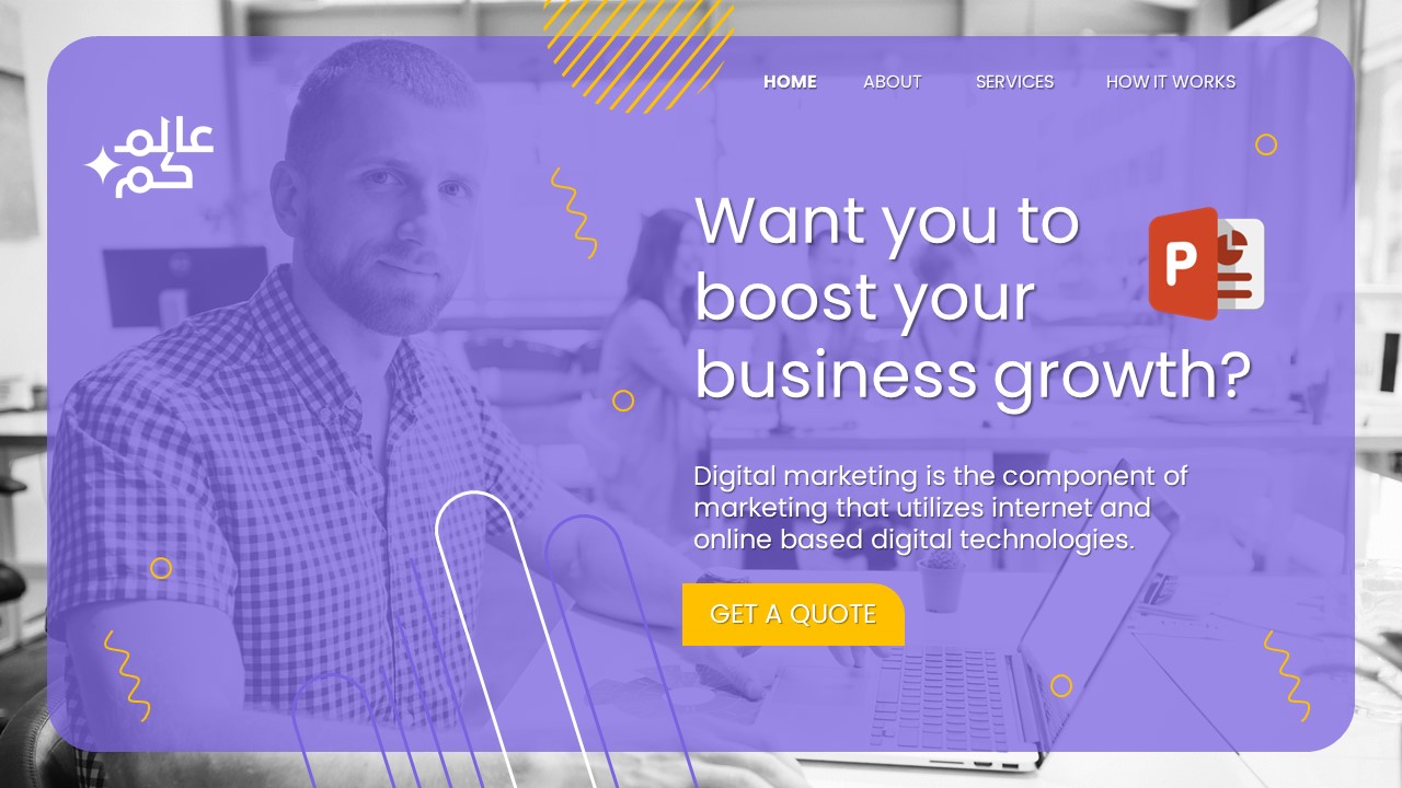 فكرة مشروع بإرتباطات تشعبية في برنامج بوربوينت