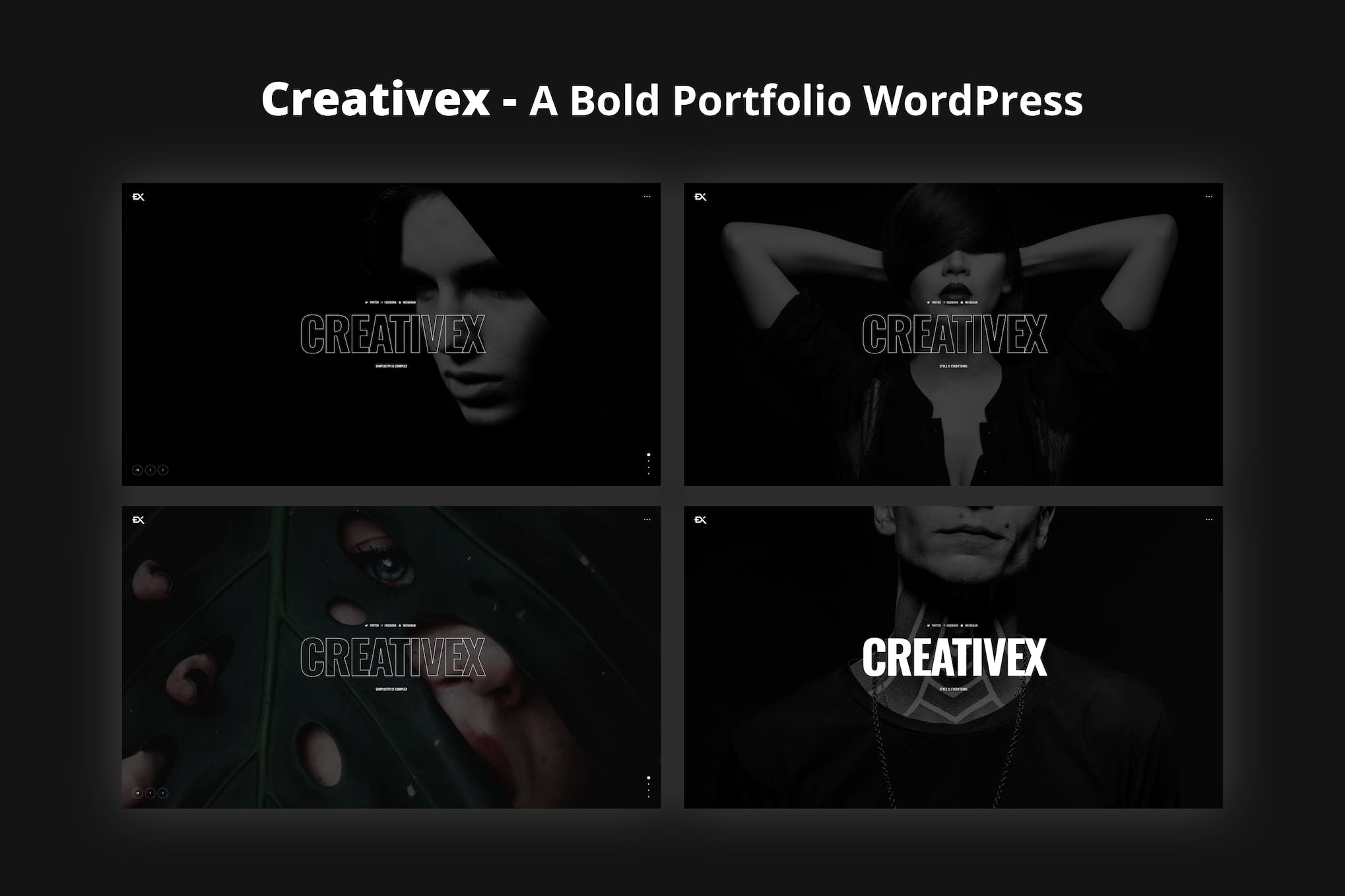 Creativex - A Bold Portfolio WordPress Theme
