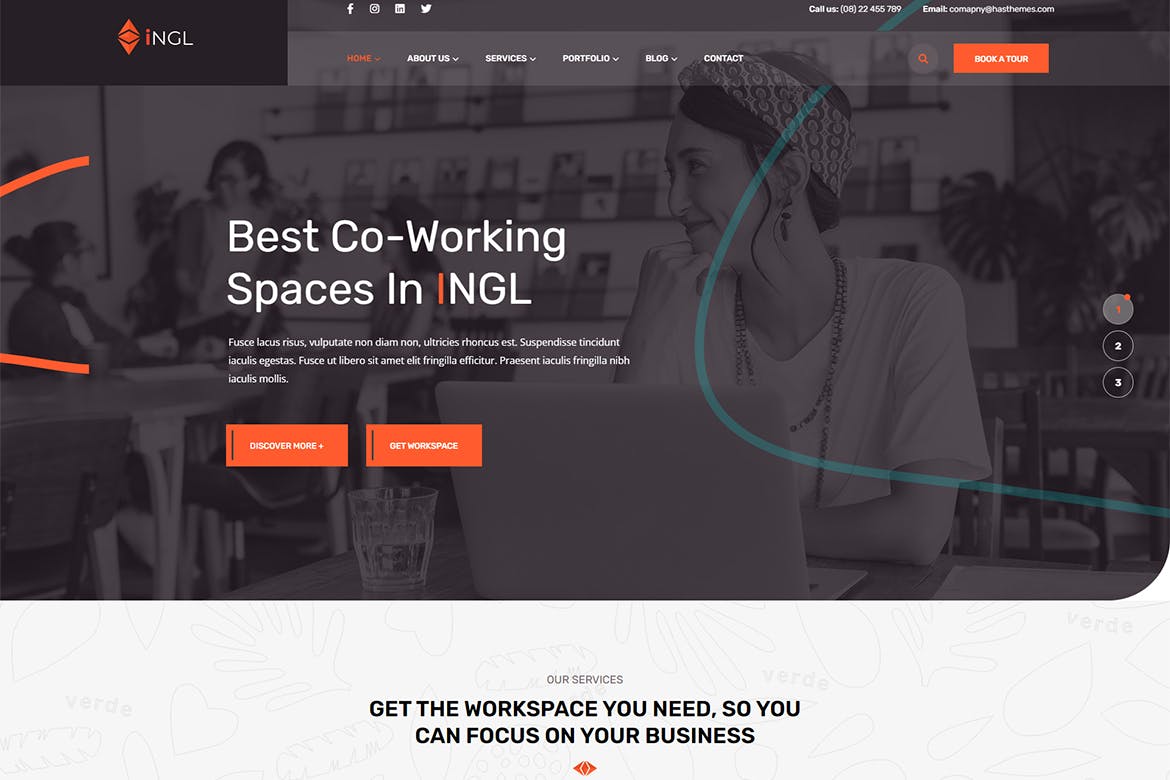 Ingl - Coworking Spaces WordPress Theme