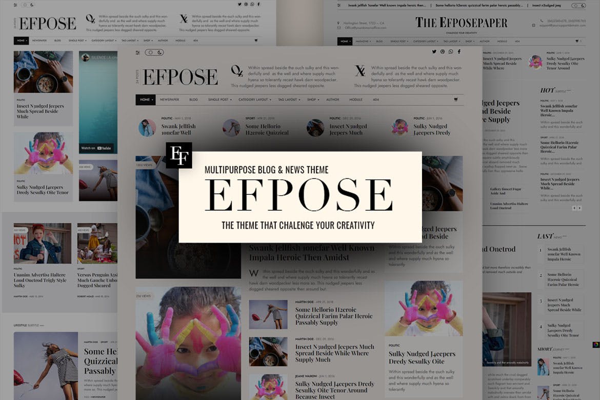 Efpose – Multipurpose Blog and Newspaper Theme