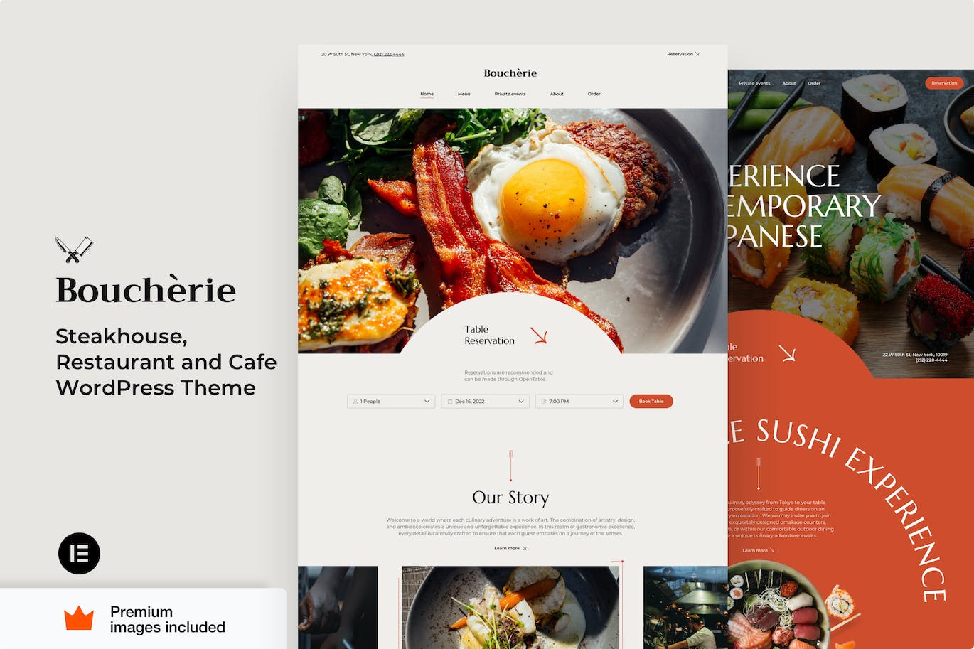 Boucherie - Restaurant and Cafe Elementor Pro