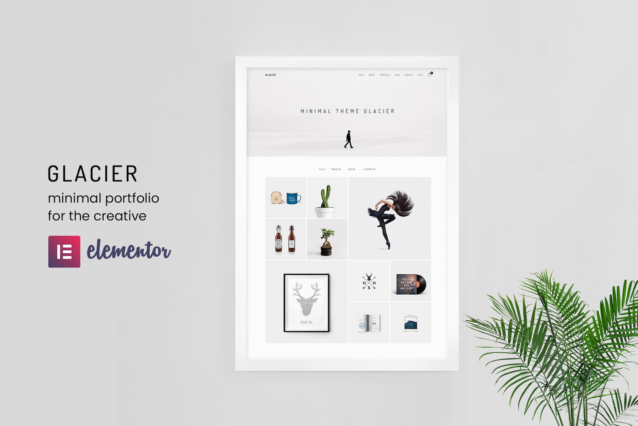 Glacier - Minimal WordPress Portfolio Theme