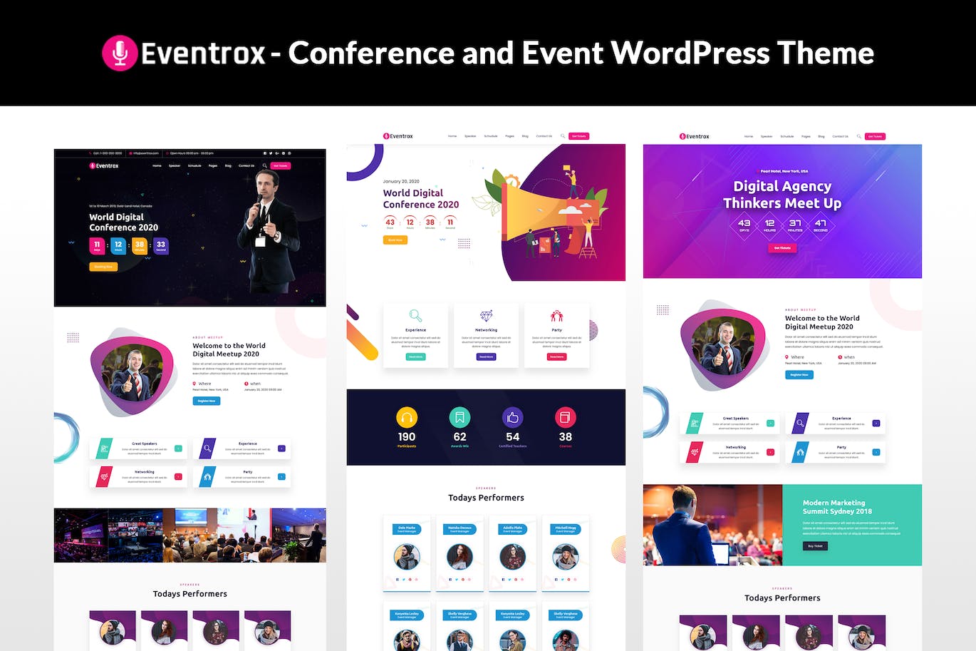 Eventrox - Conference and Event WordPress Theme