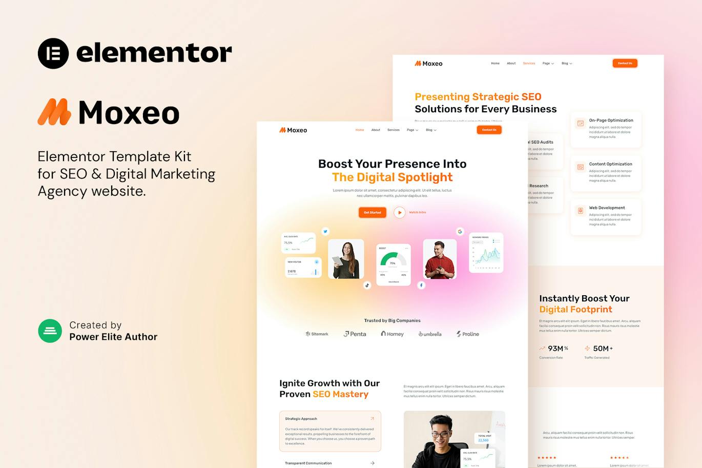 cover Moxeo – SEO & Digital Marketing Agency Elementor Template Kit