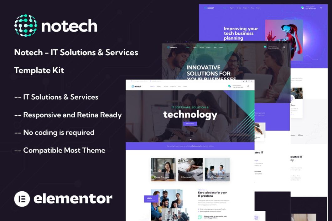 cover Notech - IT Solutions & Services Template Kit