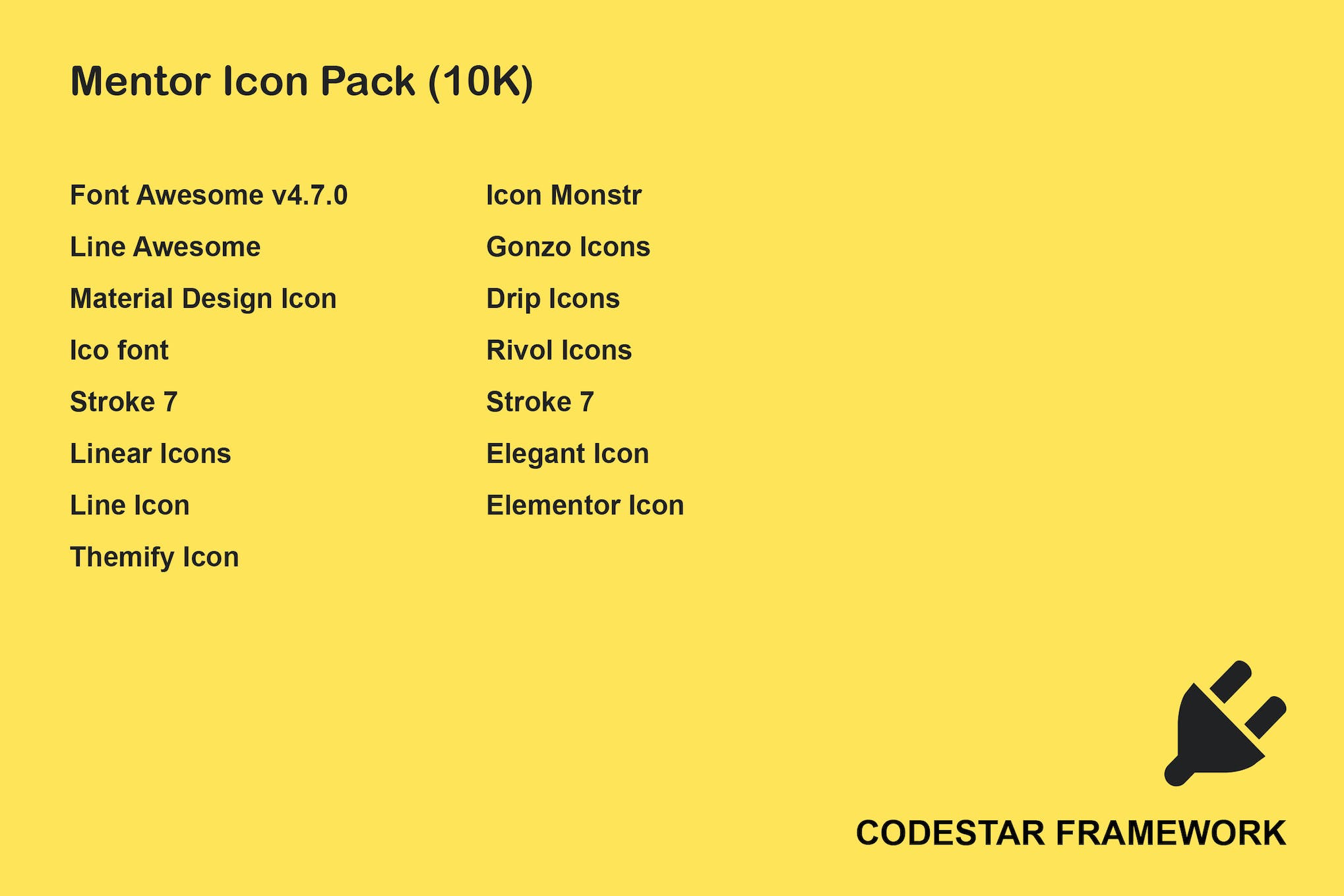 Mentor Icon Pack for Codestar Framework