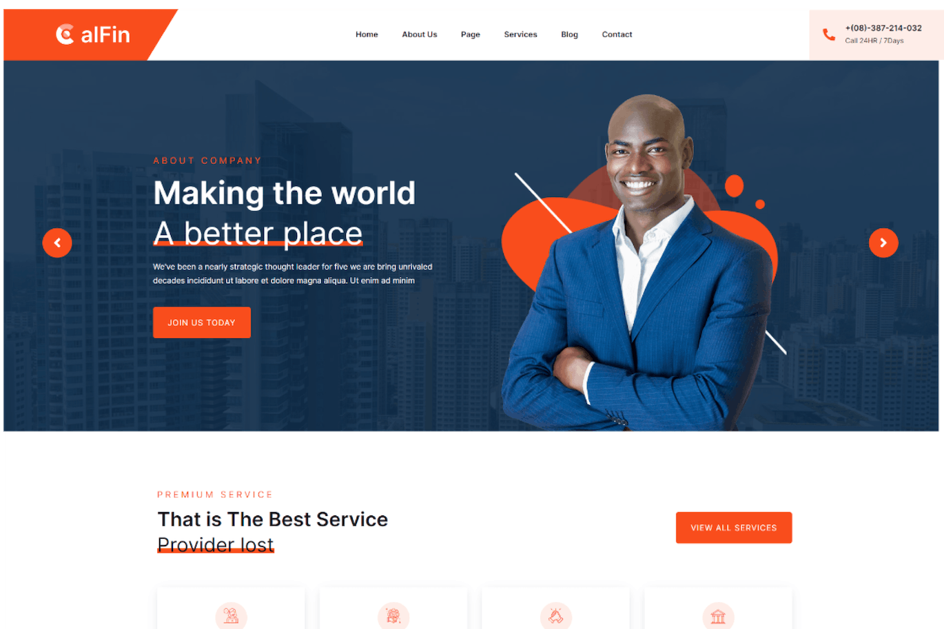 Calfin - Business Finance WordPress Theme