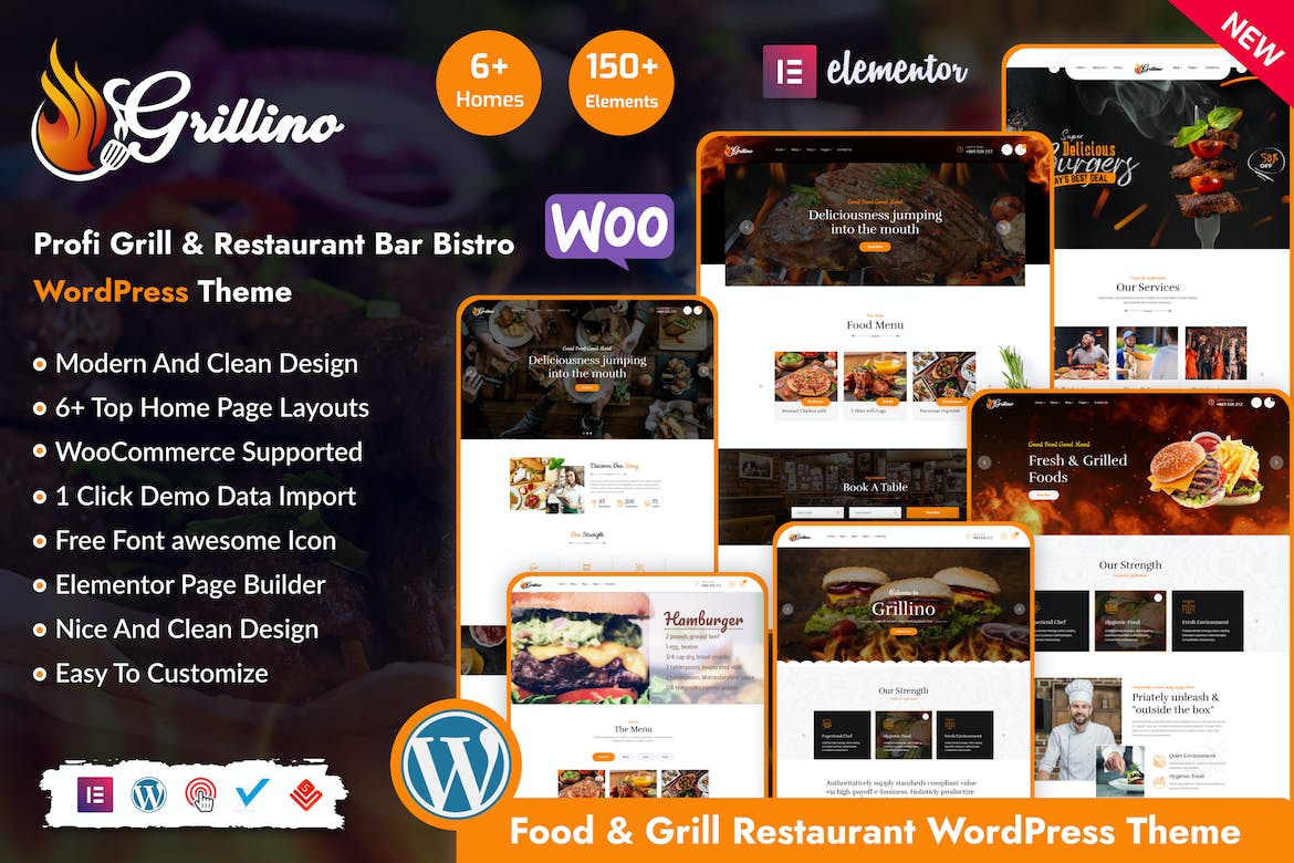 Grillino - Grill & Restaurant WordPress Theme