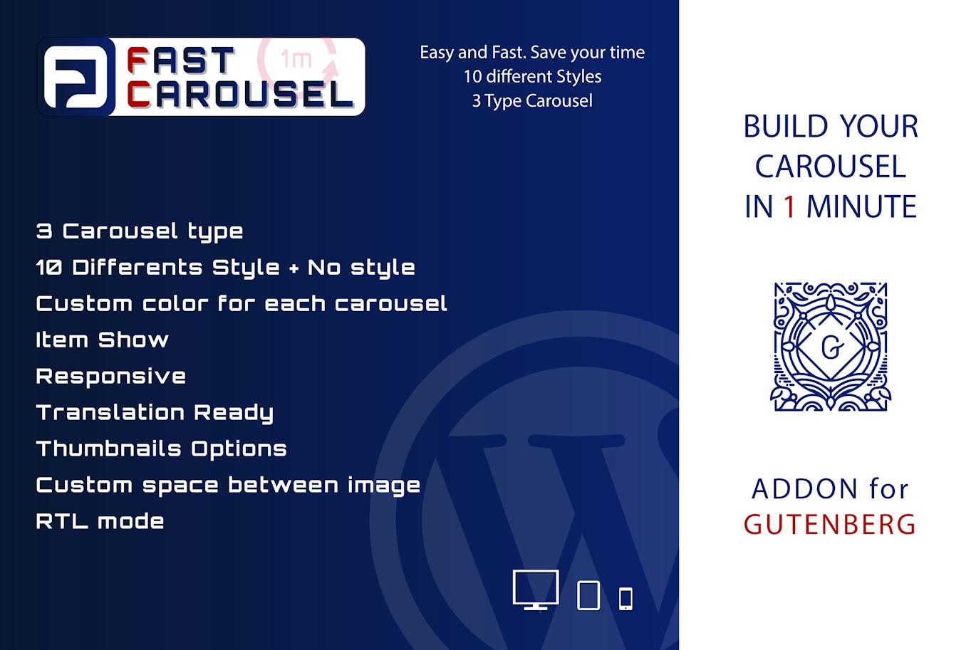 Fast Carousel for Gutenberg - WordPress Plugin