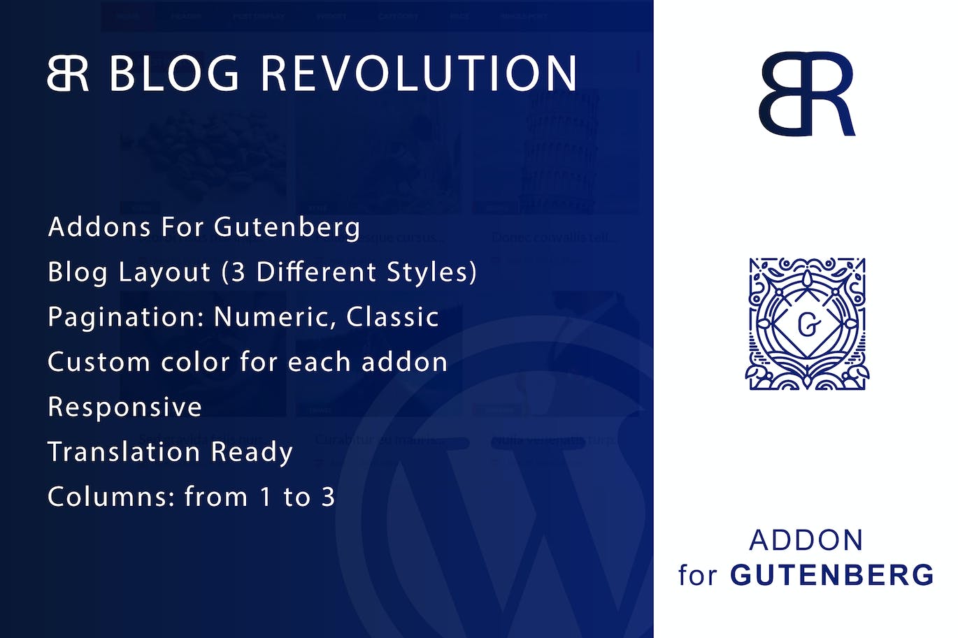 Blog Revolution for Gutenberg WordPress Plugin