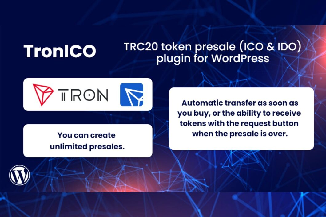 TronICO - TRC20 token presale (ICO & IDO) plugin