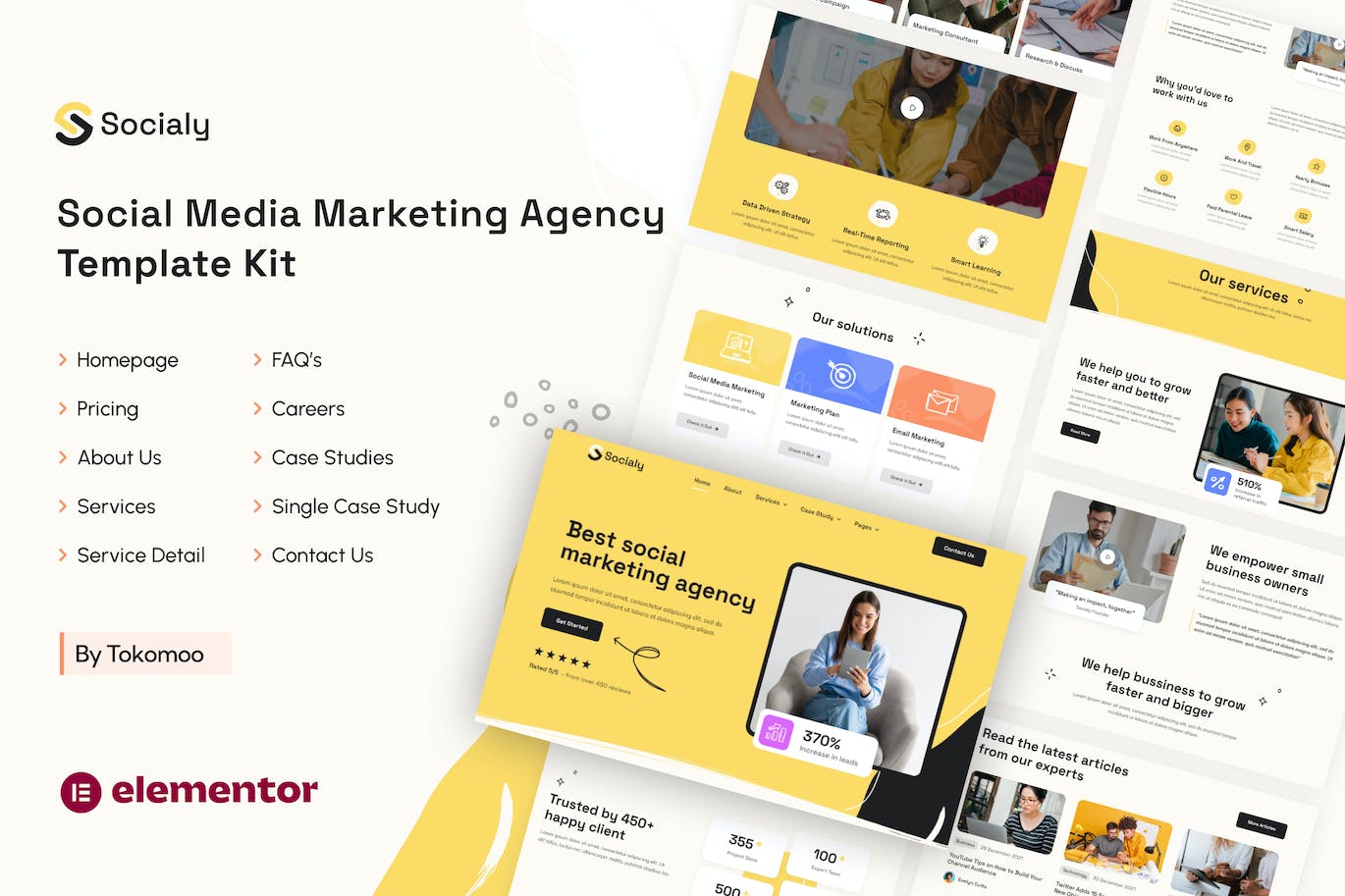 Socialy - Social Media Marketing Agency Elementor Pro Template Kit