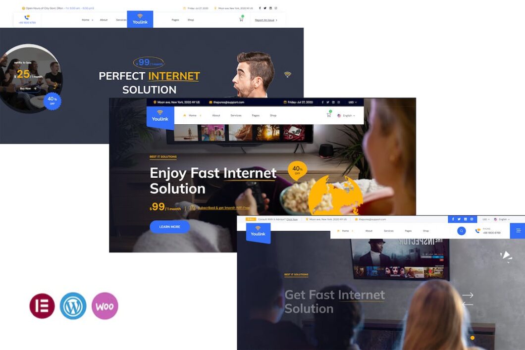 Youlink - Broadband & Internet WordPress Theme