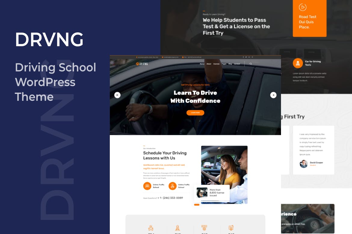 DRVNG - Driving School WordPress Theme