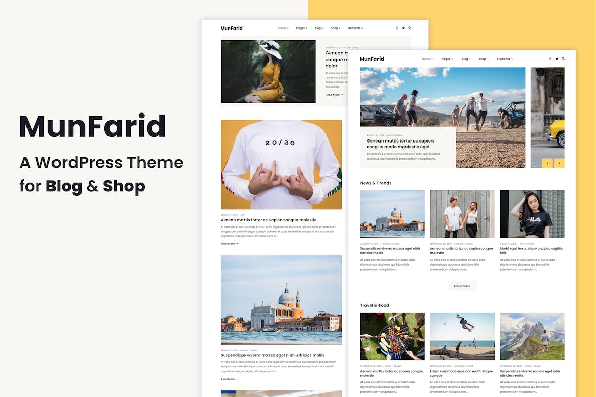 Munfarid - A WordPress Theme For Blog & Shop