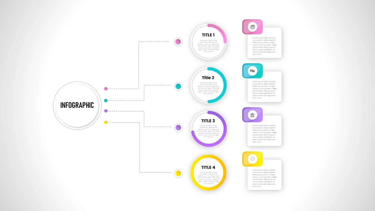 عرض تقديمي1 (2) أربعة خيارات انفوجرافيك مميزةفي برنامج بوربوينت