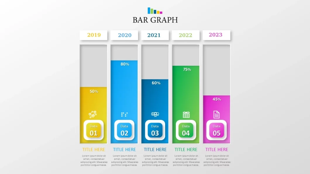 تصميم شريط الرسم البياني للمشاريع في برنامج بوربوينت