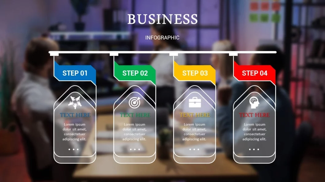 تصميم شريحة انفوجرافيك احترافية لمشاريع البزنس لعرض الأفكار في برنامج بوربوينت