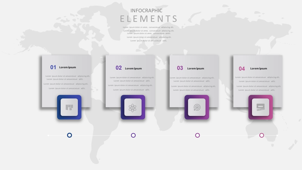 1 (1) انفوجرافيك أربعة خيارات احترافية مميزة للمشاريع في برنامج بوربوينت