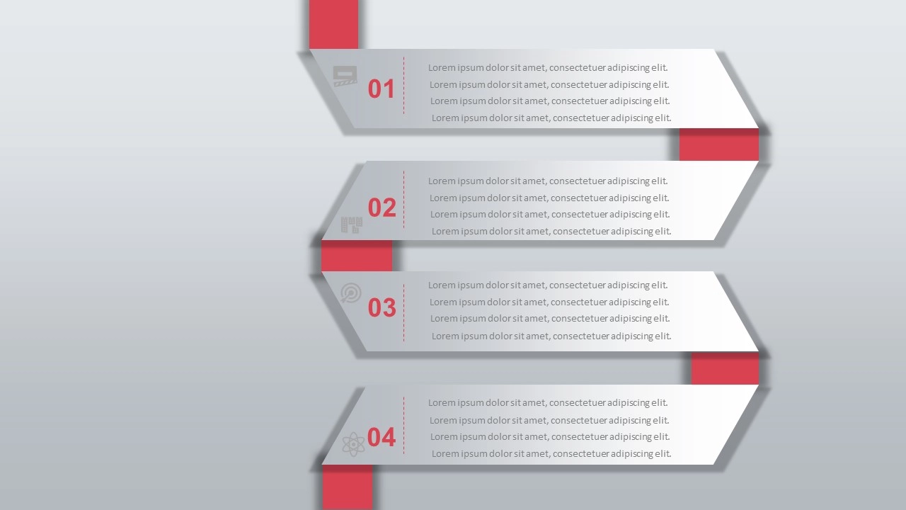 عرض تقديمي1 (6) انفوجرافيك أربعة خيارات احترافية مميزة للمشاريع في برنامج بوربوينت