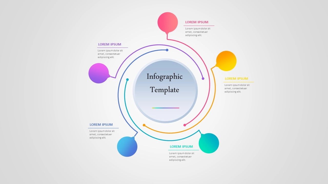 عرض تقديمي1 (5) انفوجرافيك خمسة خيارات احترافية مميزة للمشاريع في برنامج بوربوينت