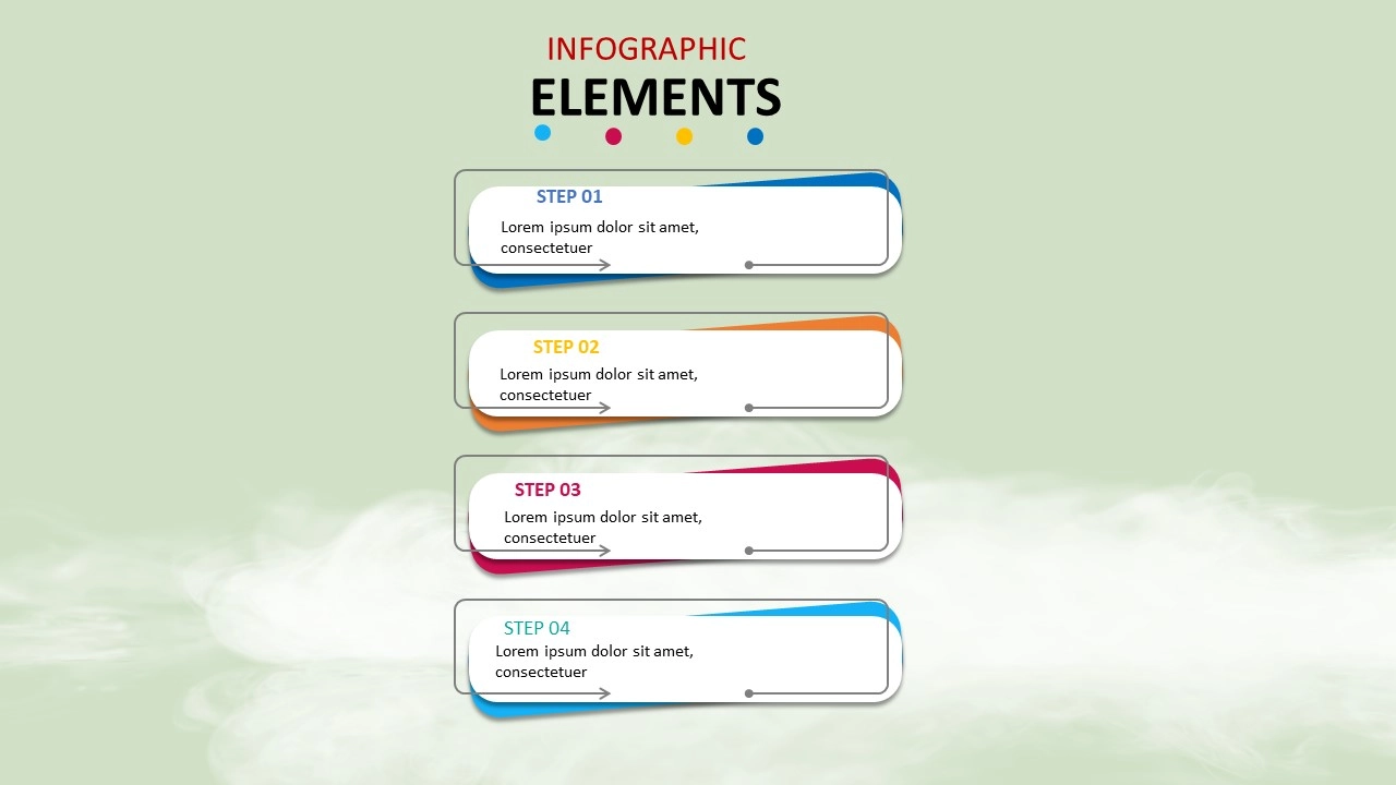 عرض تقديمي1 (4) انفوجرافيك أربعة خيارات احترافية مميزة للمشاريع في برنامج بوربوينت