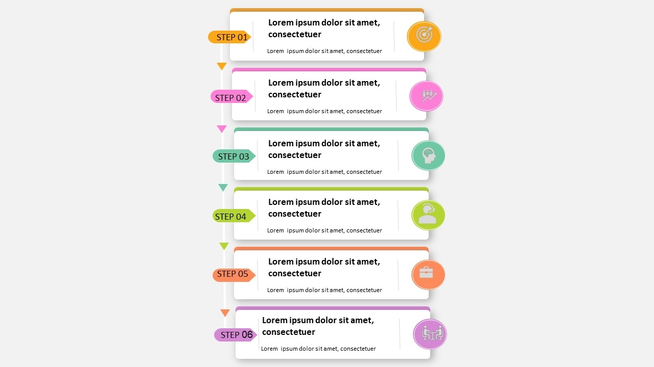 ستة خيارات انفوجرافيك ستة خيارات احترافية مميزة للمشاريع في برنامج بوربوينت