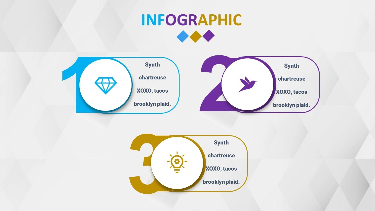 انفوجرافيك ثلاثة خيارات انفوجرافيك ثلاثة خيارات احترافية في برنامج بوربوينت