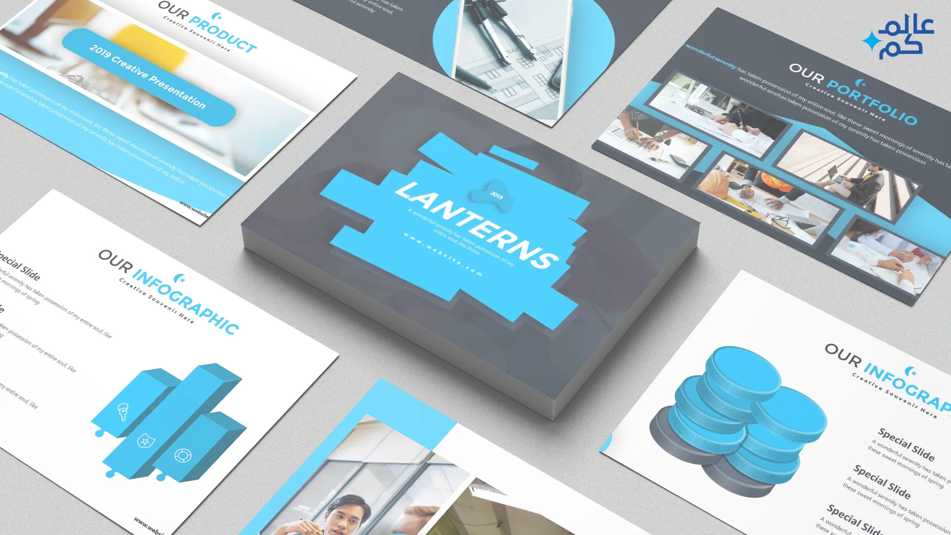 المصغرة (15) قالب بوربوينت150 شريحة لدروس عن الأعمال والمشاريع الاحترافية مع ملحقات تصميم وثيمات لونية مميزة وشرائح انفوجرافيك