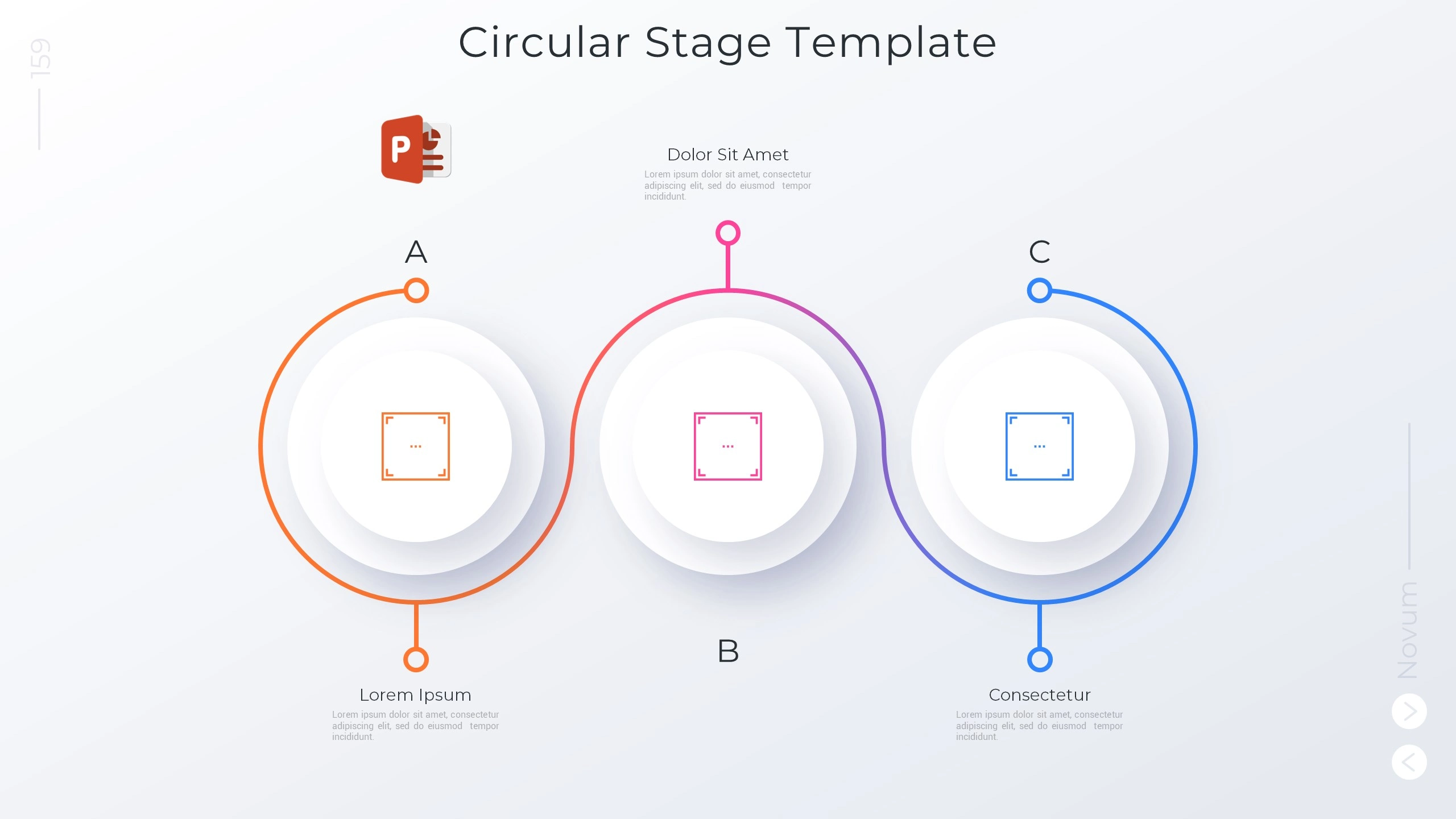 65452424 انفوجرافيك ثلاثة خيارات احترافية مميزة للمشاريع في برنامج بوربوينت