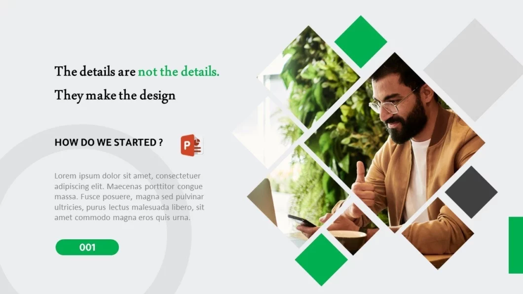 تصميم شريحة افتتاحية مميزة للمشاريع في برنامج بوربوينت