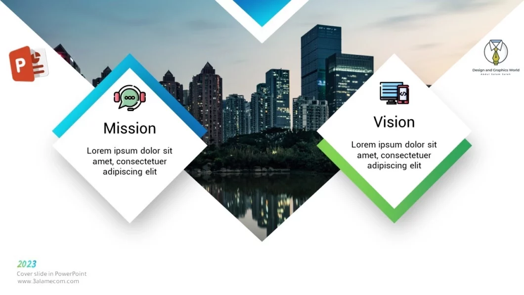 تصميم شريحة غلاف متحركة للمشاريع في برنامج بوربوينت