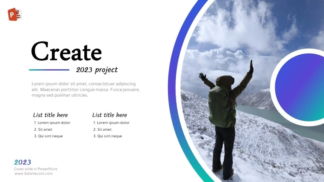 تصميم شريحة غلاف مميزة في برنامج بوربوينت لعرض الأفكار