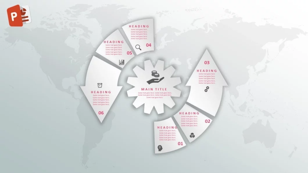 ستة خيارات انفوجرافيك مميزة للمشاريع في برنامج بوربوينت