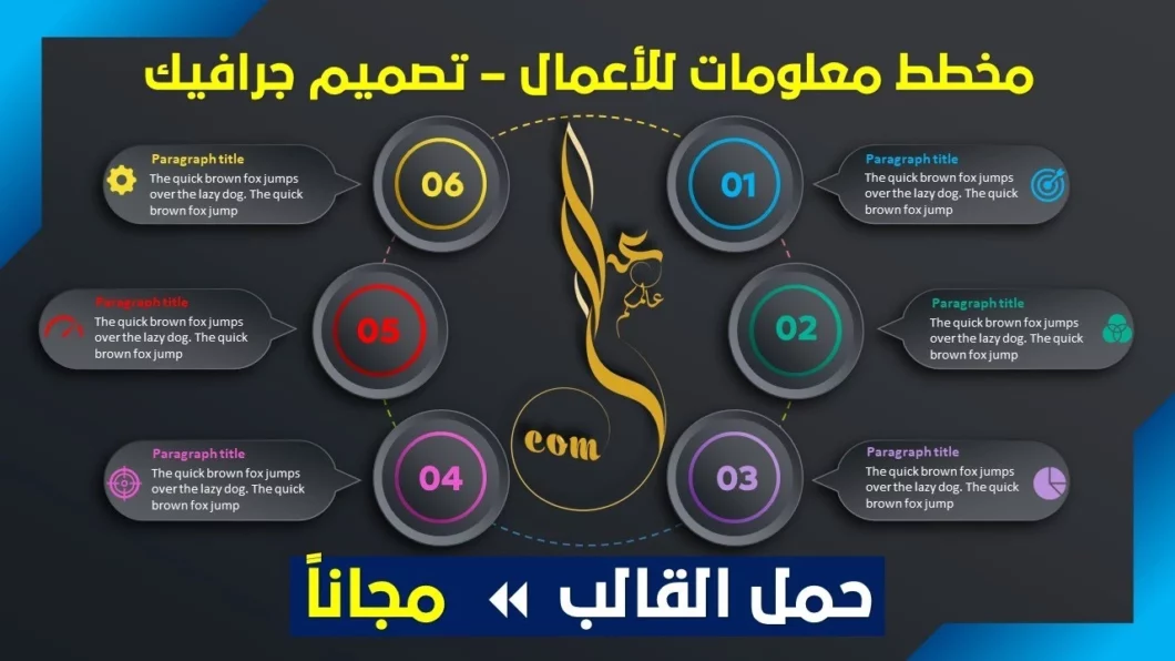 عرض بوربوينت احترافي | مخطط معلومات للأعمال | تصميم جرافيك